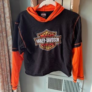 Vintage Harley-Davidson Long Sleeve Hooded Tee